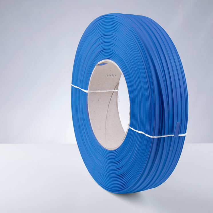 Kunststoff-Clipband Rolle, blau, stehend, von links