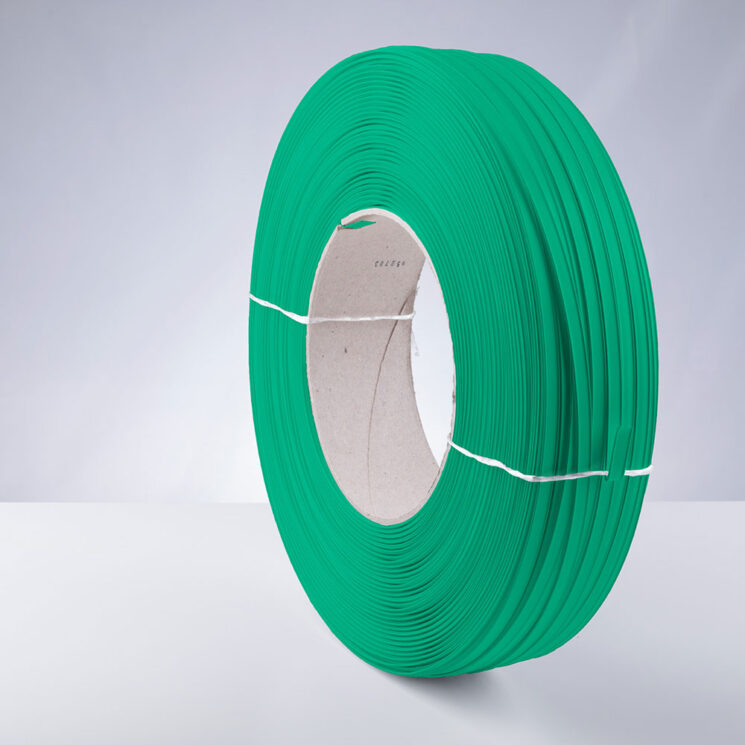 Kunststoff-Clipband Rolle, grün, stehend, von links